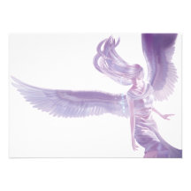 Purple Angel Personalized Announcements