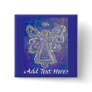 Purple Angel Pin Button
