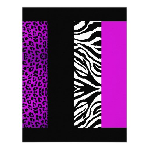 Purple Animal Print Party Invitation