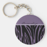 Purple Animal Print Template Keychain