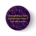 Purple Anti-homophobe button by slapdashingly Purple Anti-homophobe button
