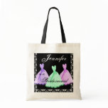 PURPLE AQUA MAGENTA  Bridesmaid Dresses Tote Bag