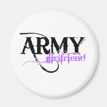 Purple Army Girlfriend Refrigerator Magnet