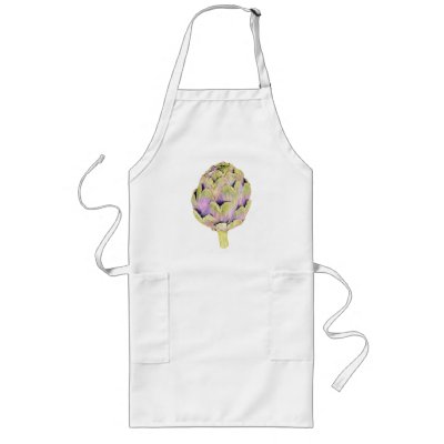 Purple Artichoke Apron by floatinglemons