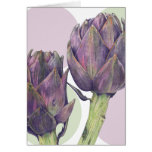 Purple Artichokes Note Card