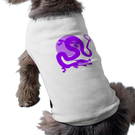 Purple Asian Dragon Doggie Tee Purple Asian Dragon Doggie Tee