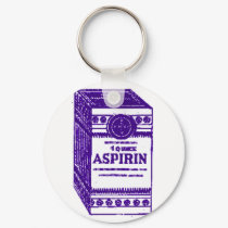 Purple Aspirin keychains