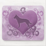 Purple Australian Cattle Dog Valentine Mousepads