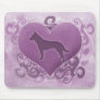 Purple Australian Cattle Dog Valentine Mousepads