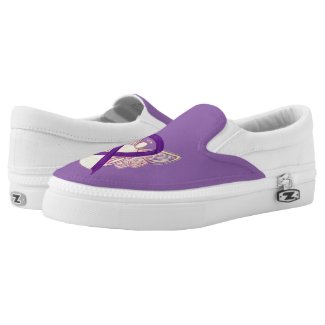 Purple Awareness Ribbon Angel Custom Shoes Printed Shoes