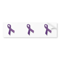 purple awareness ribbon bumper sticker