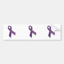purple awareness ribbon bumper sticker