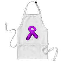 Purple Awareness Ribbon Candle Apron