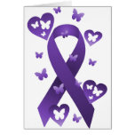 Purple Awareness Ribbon Cards