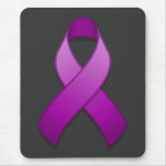 Purple Awareness Ribbon Mousepad