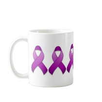 Purple Awareness Ribbon Mug by jamieco Purple Awareness Ribbon Mug