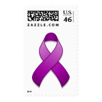 Purple Awareness Ribbon Postage postage