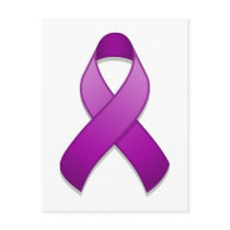 Purple Awareness Ribbon Postcard