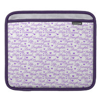 Purple Awareness Words iPad Sleeve