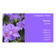purple azalea flowers business card business card