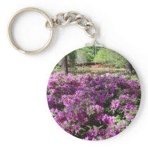 Purple Azaleas Flowers Key Chain
