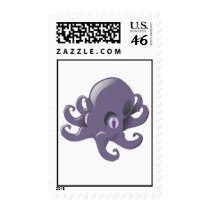 Purple Baby Octopus Postage Stamp