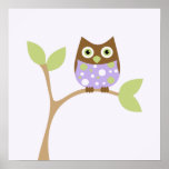 Purple Baby Owl posters