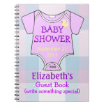 Purple Baby Shower Guests Notebooks