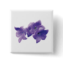 Purple Balloon Flowers Pin