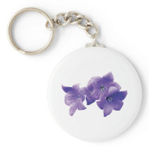Purple Balloon Flowers Keychain