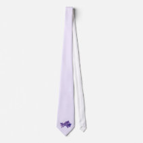 Purple Balloon Flowers Tie