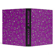 Purple Bandana Binder