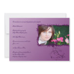 Purple Barbed Butterfly Graduation Announcement