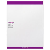 Purple Bars Letterhead by Personalization_Shop Purple Bars Letterhead