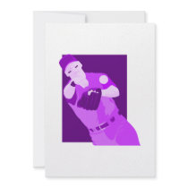 Purple Baseball Personalized Announcements