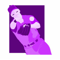 Purple Baseball Cut Outs