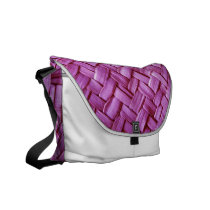 Purple Basket weave messenger purse bag Courier Bag