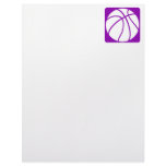 Purple basketball personalized letterhead