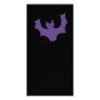 Purple Bat Cartoon. Black Background. Custom Photo Card