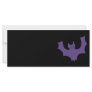 Purple Bat Cartoon. Black Background. Custom Rack Card