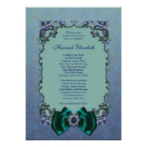 Purple Bat Mitzvah Invitations invitations