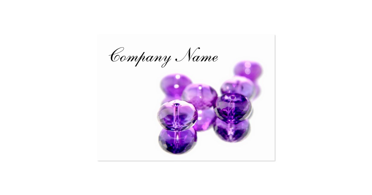 Purple Bead business cards Zazzle