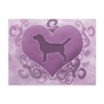 Purple Beagle Valentine postcards