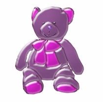 Purple Bear Cub Photo Statue Photo Cutout