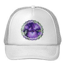 Purple Bearded Iris Baseball Cap Hat