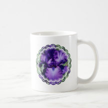 Purple Bearded Iris Coffee Mug