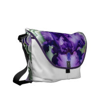 Purple Bearded Iris Messenger Bag