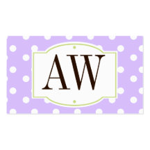 Purple  Bedotted Business Card Template