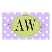 Purple Bedotted Business Cards