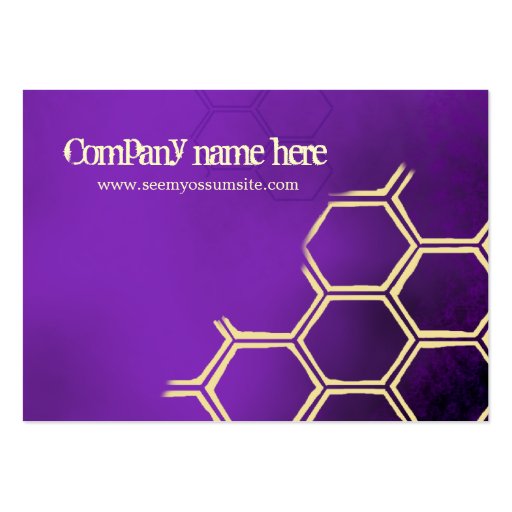 Purple bees business card template